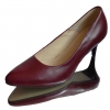 Eleganckie Czółenko Skórzane - Bordo 40