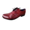 Nowe Skórzane Buty Męskie Szerokie Tęgość H Bordo 46