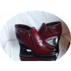 Skórzane Botki Szerokie H Obcas 6cm 37