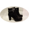 Botki Damskie Czarne Licowe 8,5cm - Rozm. 39