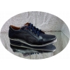 Skórzane Męskie Buty, Granat, Rozmiar 45