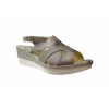 Sandały damskie popielate obcas 6 cm 37