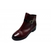 Botki Damskie Skórzane Szerokie H 3cm 39
