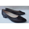 Elegancka balerina czarna, skórzana (39)