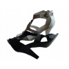 Czarne sandały gladiatorki na obcasie 9cm - roz. 40