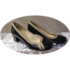 Eleganckie czarne czółenka damskie, skórzane, obcas 5cm