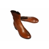 Botki brązowe na szerszą stopę, obcas 5.9 cm, nr.37