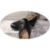 Eleganckie czółenka damskie Filipczyk, czarne, obcas 4cm, nr.39