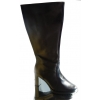 Eleganckie Kozaki Skórzane z Szeroką Cholewką -37cm