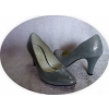 Eleganckie buty szpilki popielato-srebrne