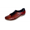Eleganckie sportowe buty skórzane bordo 42