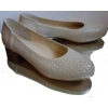 Buty Baletki Skórzane Beżowe Tęgość H nr 44