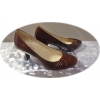 Eleganckie Czółenka Damskie Brązowe Obcas 6cm - Nr. 37