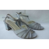 Eleganckie Sandały Skórzane, Popiel, Obcas 7 cm, Rozmiar 37