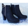 Botki czarne zamsz obcas 9 cm nr.37