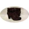 Botki damskie bordo 37, skóra zamszowa, obcas 8,5cm