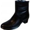 Eleganckie Botki Skórzane Czarne 5.5cm obcas