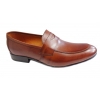 Skórzane Męskie Buty Brązowe 41