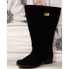 Kozaki Zamszowe z Wysoką Cholewką 58 cm - Czarny 41