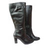 Eleganckie Kozaki Skóra Szeroka Cholewka 46 cm 39