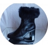 Buty Damskie Skórzane Botki Szerokiej Tęgości H, Obcas 6 cm