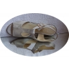 Leather Sandals Gold Wide Fit H 44