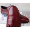 Nowe Skórzane Buty Męskie Szerokie Tęgość H Bordo 46