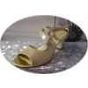Eleganckie Sandały Damskie Beżowe, Obcas 7 cm