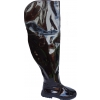 Ekskluzywne Kozaki Muszkieterki Latex, Czarne, 47cm