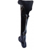 Muszkieterki czarne lakierowane z szeroką cholewką - 48cm OBW AZ - Latex 47