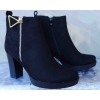 Botki czarne zamsz obcas 9 cm nr.37