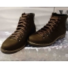 Męskie trzewiki skóra nubuk brąz wygoda 43