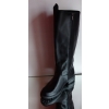 KOZAKI skórzane szeroka cholewka 48 cm (czarne, rozmiar 39)
