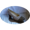 Beige Leather Court Shoe with 5.5cm Heel (Size 42)
