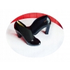 Elegancki Botek Skórzany Granat 8,5 cm - Rozmiar 36