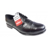 Eleganckie Czarne Buty Męskie z Szerokim Przodem