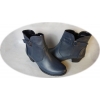 Botki skórzane z obcasem 5,5cm, nr. 40 - szary
