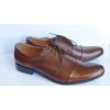 Półbuty skórzane męskie - brąz 42