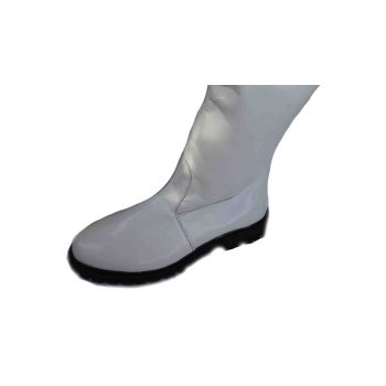 Kozaki białe szeroka cholewka AZ 48 CM, nr 45