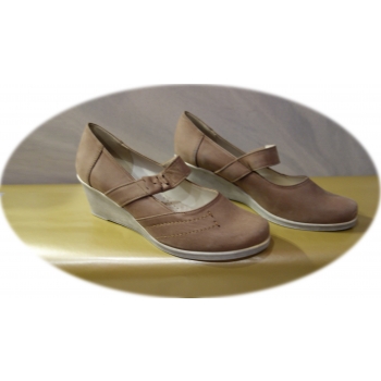 Eleganckie Mokasyny Damskie Brąz 6cm - Rozmiar 39