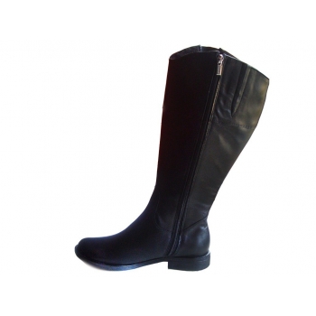 Kozaki Eleganckie Skóra Czarna 43