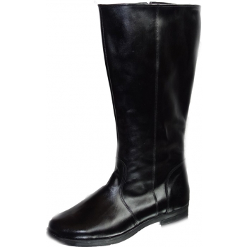 Eleganckie skórzane Kozaki - szeroka cholewka 49 cm