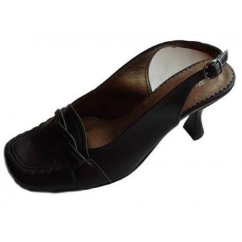 Eleganckie Skórzane Czarne Sandałki -50% OFF