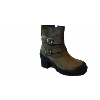 Eleganckie Botki Skórzane na Zamek 7 cm Obcas 36