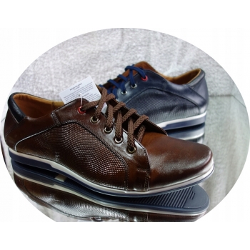 Buty Męskie Moskała Skóra Brąz 43