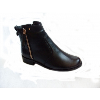 Skórzane Botki Wysokość 3 cm 41