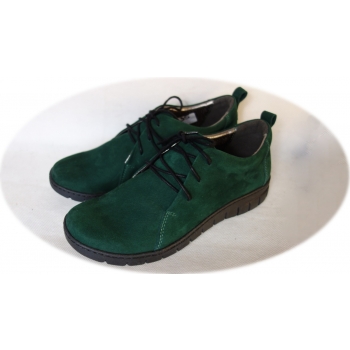 Zielone sznurowane botki z obcasem 2cm - Nr.37