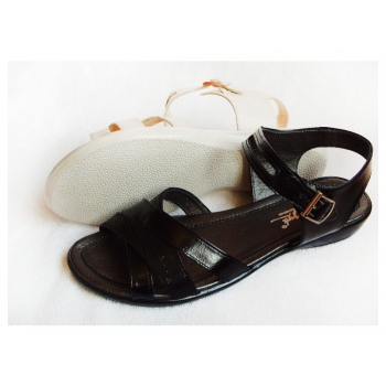 Eleganckie sandały beżowe z koturną - rozmiar 44