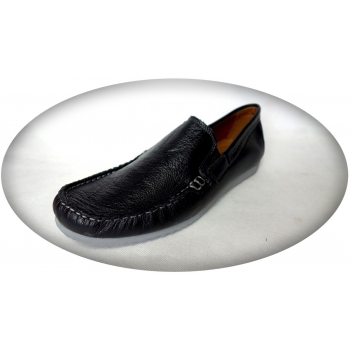 Eleganckie mokasyny skóra czarna 42