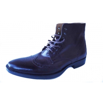 Męskie Skórzane Sztyblety Granatowe 42 cm